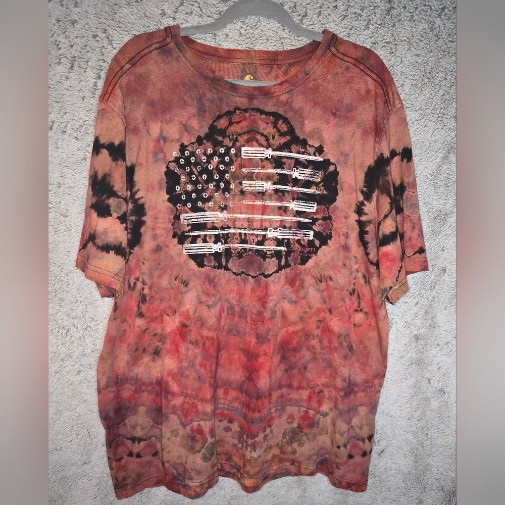 🛑⛏️👉-NWOT Men's Tie Dye Carhartt- 2xl- One of a Kind!